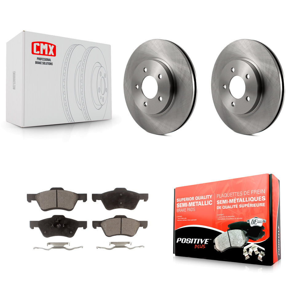 Front Disc Brake Rotors And Semi-Metallic Pads Kit For Ford Escape Mercury Mariner K8F-100134