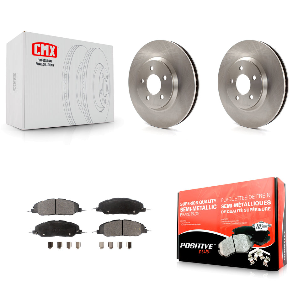 Front Disc Brake Rotors And Semi-Metallic Pads Kit For Ford Mustang K8F-100143