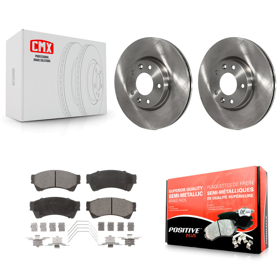 Front Disc Brake Rotors And Semi-Metallic Pads Kit For Ford Fusion Mazda 6 Lincoln MKZ Mercury Milan Zephyr K8F-100148