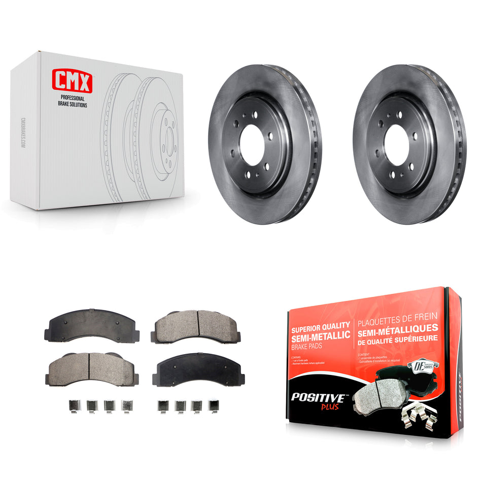 Front Disc Brake Rotors And Semi-Metallic Pads Kit For Ford F-150 Expedition Lincoln Navigator K8F-100152