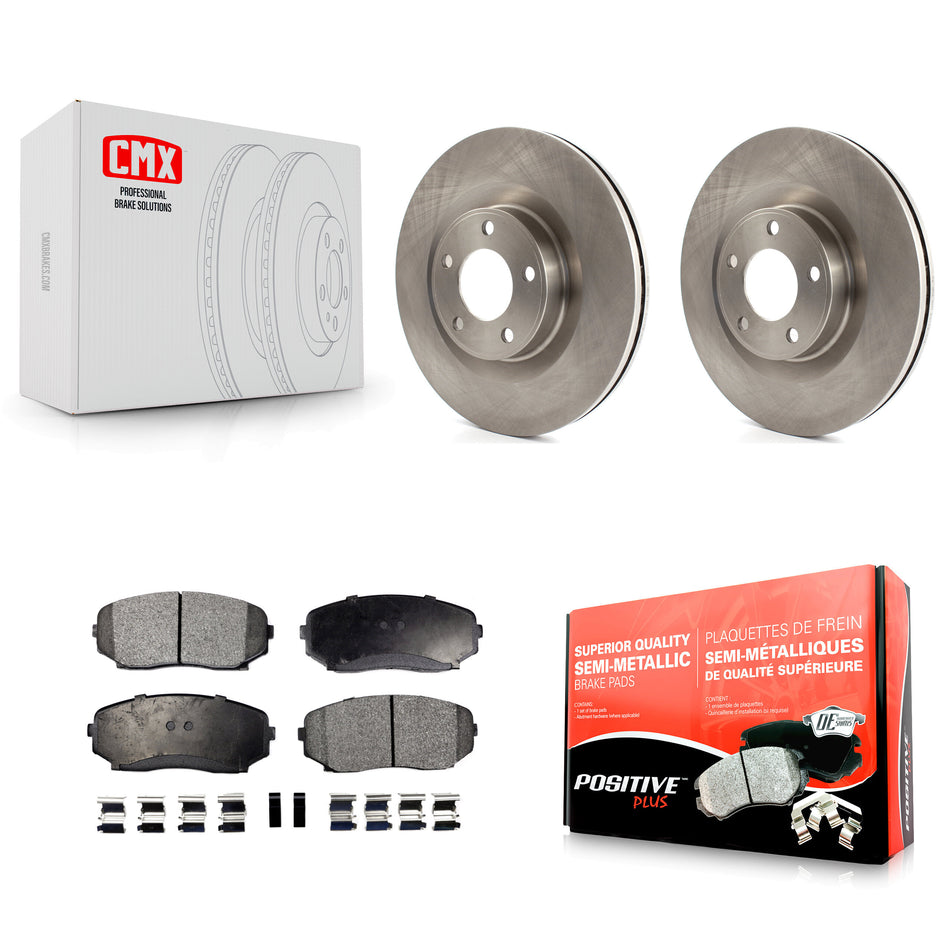 Front Disc Brake Rotors And Semi-Metallic Pads Kit For Ford Edge Lincoln MKX K8F-100153