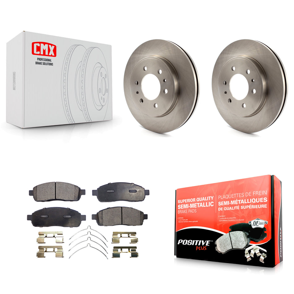 Front Disc Brake Rotors And Semi-Metallic Pads Kit For 2009 Ford F-150 With 6 Lug Wheels K8F-100160