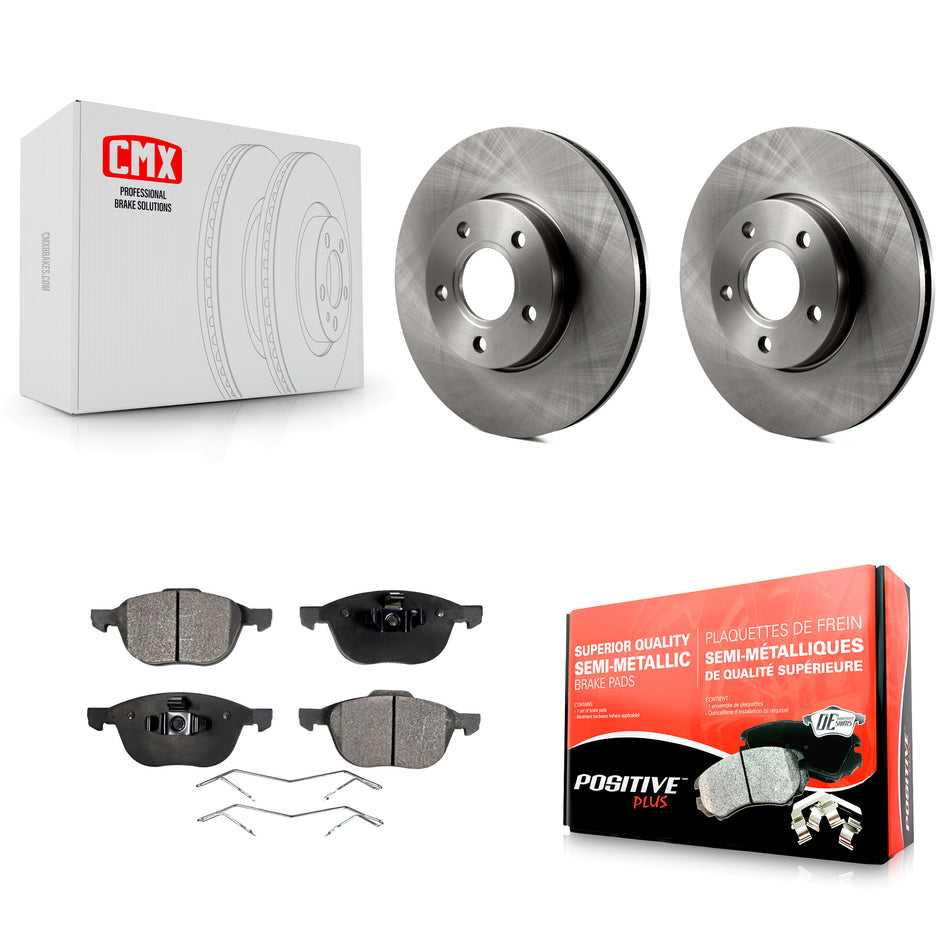Front Disc Brake Rotors And Semi-Metallic Pads Kit For Ford Focus C-Max K8F-100169