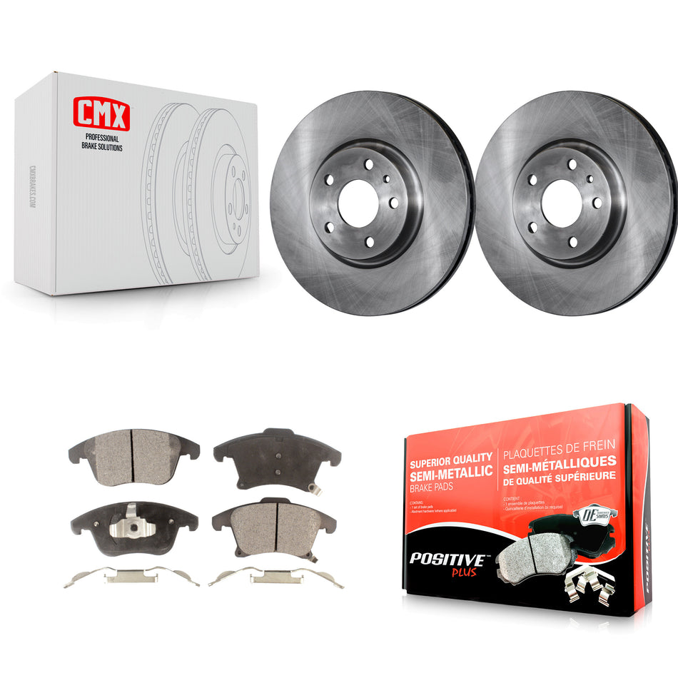 Front Disc Brake Rotors And Semi-Metallic Pads Kit For Ford Fusion Lincoln MKZ K8F-100171