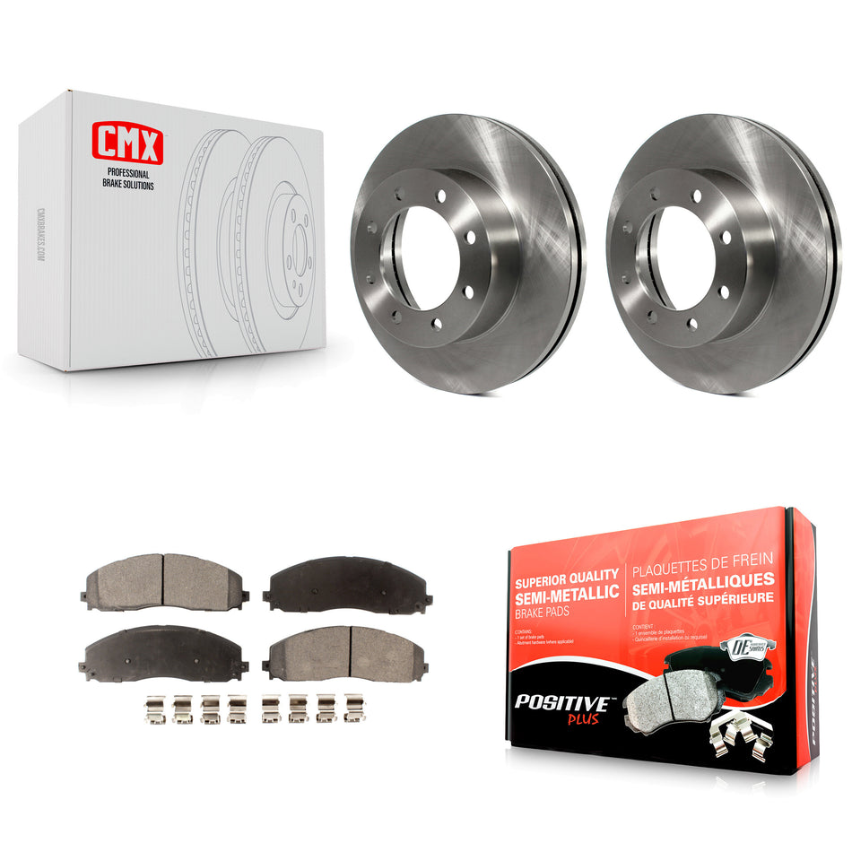 Front Disc Brake Rotors And Semi-Metallic Pads Kit For Ford F-250 Super Duty F-350 F-450 K8F-100173