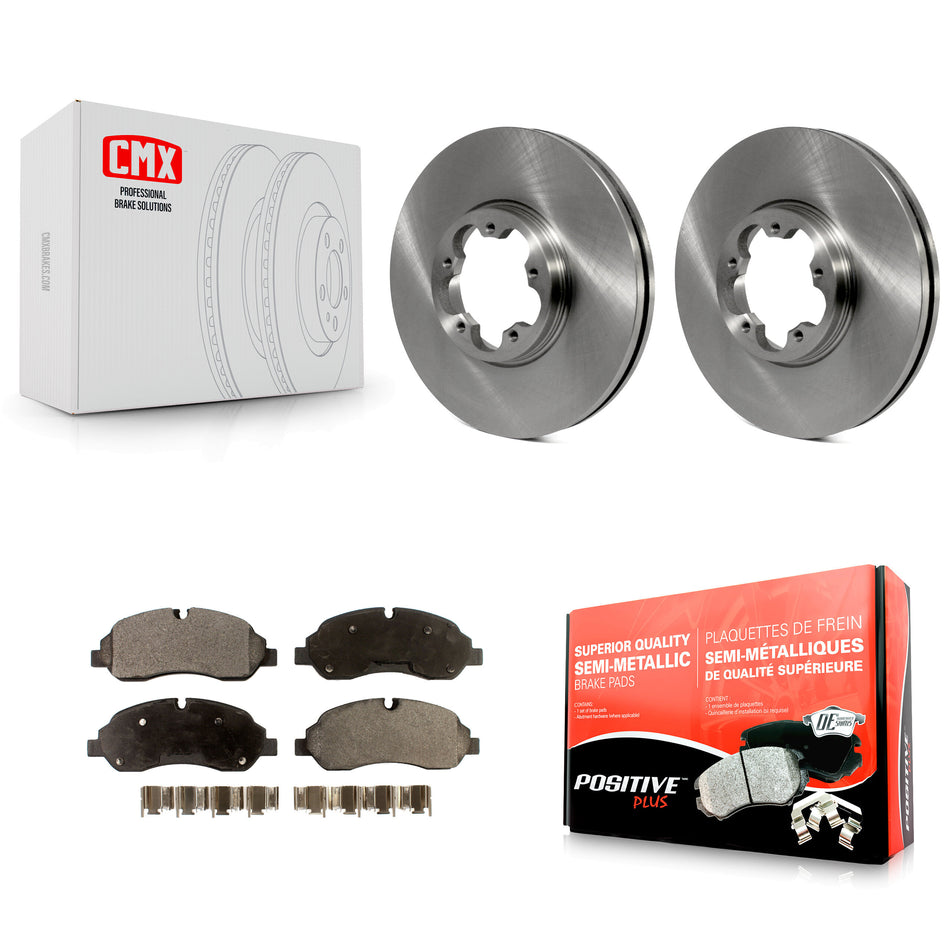 Front Disc Brake Rotors And Semi-Metallic Pads Kit For Ford Transit-250 Transit-350 Transit-150 K8F-100174
