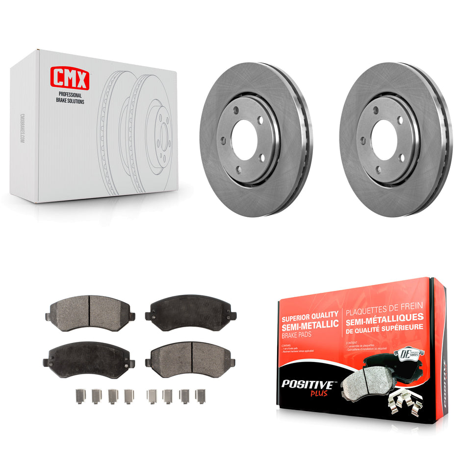 Front Disc Brake Rotors And Semi-Metallic Pads Kit For Dodge Chrysler Town & Country Grand Caravan Voyager K8F-100204