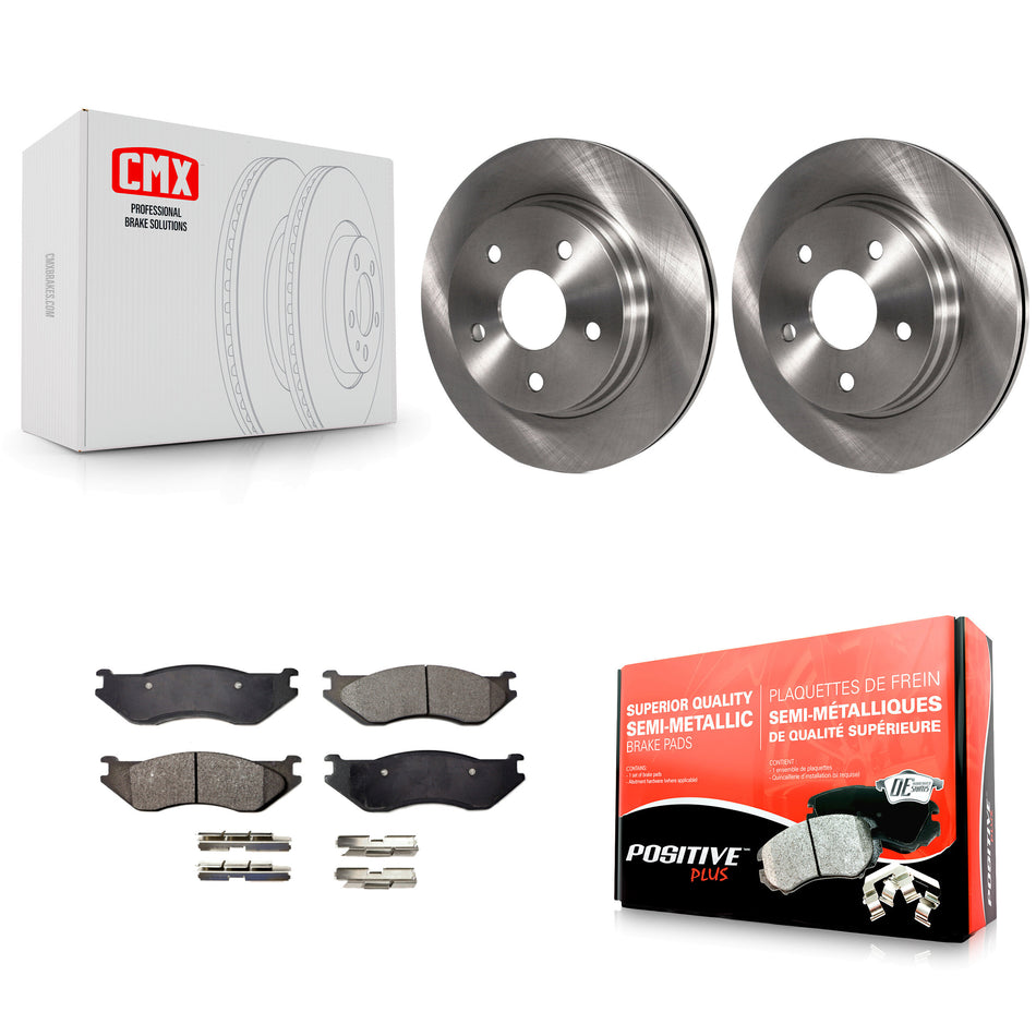Front Disc Brake Rotors And Semi-Metallic Pads Kit For Dodge Ram 1500 Durango K8F-100209