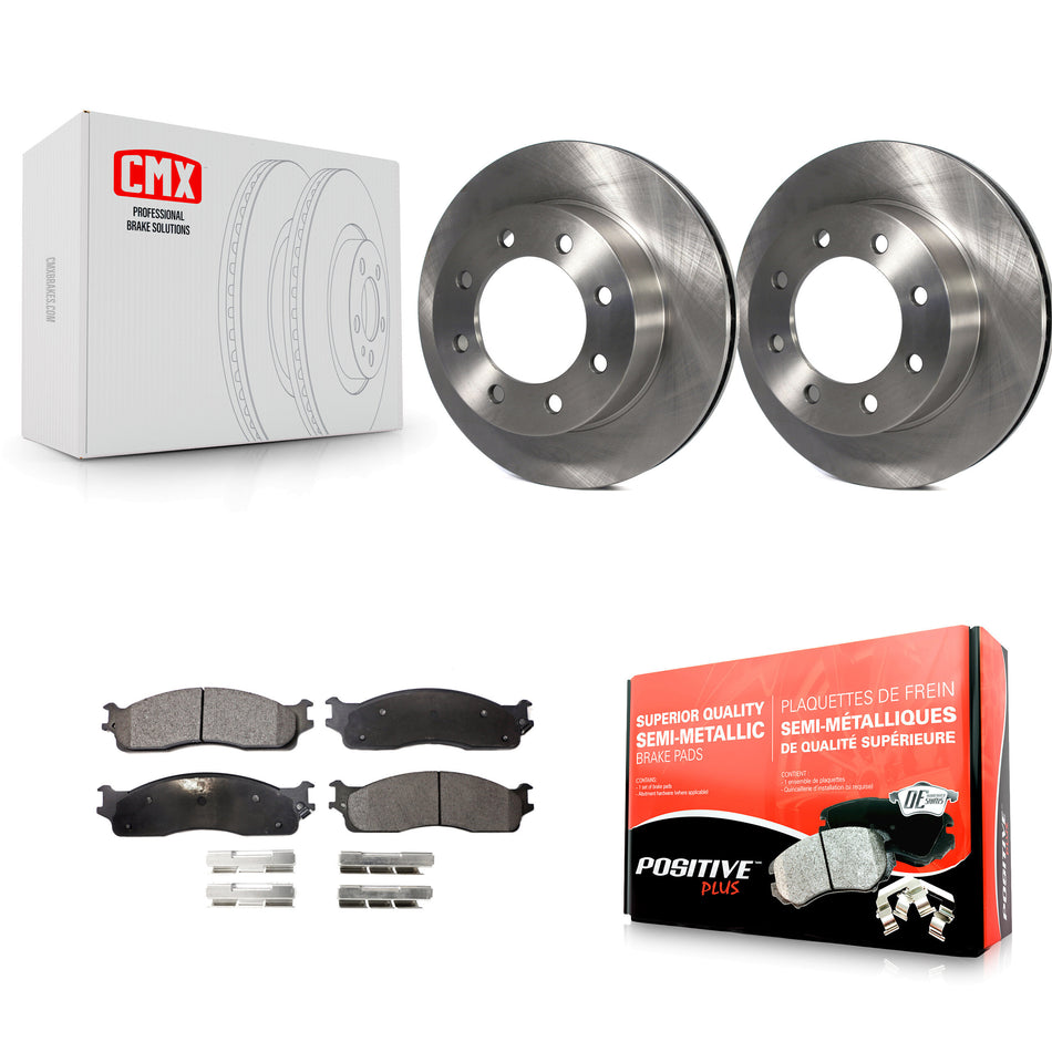 Front Disc Brake Rotors And Semi-Metallic Pads Kit For Dodge Ram 2500 1500 3500 K8F-100212