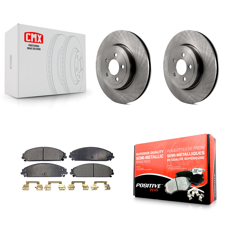 Front Disc Brake Rotors And Semi-Metallic Pads Kit For Dodge Charger Chrysler 300 Challenger Magnum K8F-100217