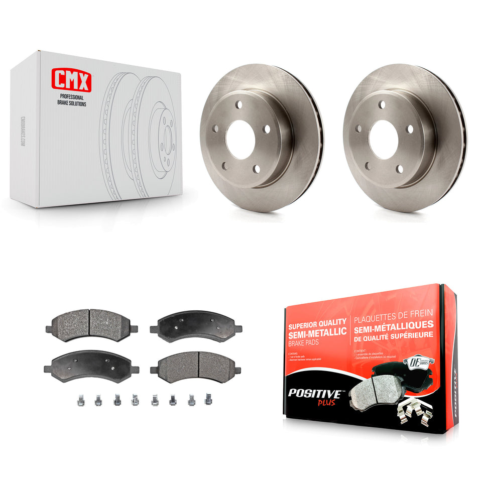 Front Disc Brake Rotors And Semi-Metallic Pads Kit For Dakota Dodge Mitsubishi Raider Ram K8F-100218