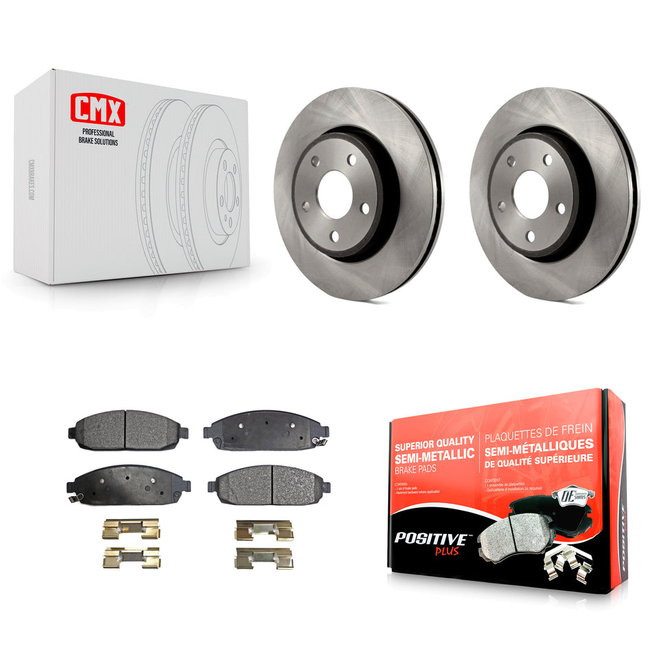 Front Disc Brake Rotors And Semi-Metallic Pads Kit For Jeep Grand Cherokee Commander K8F-100219