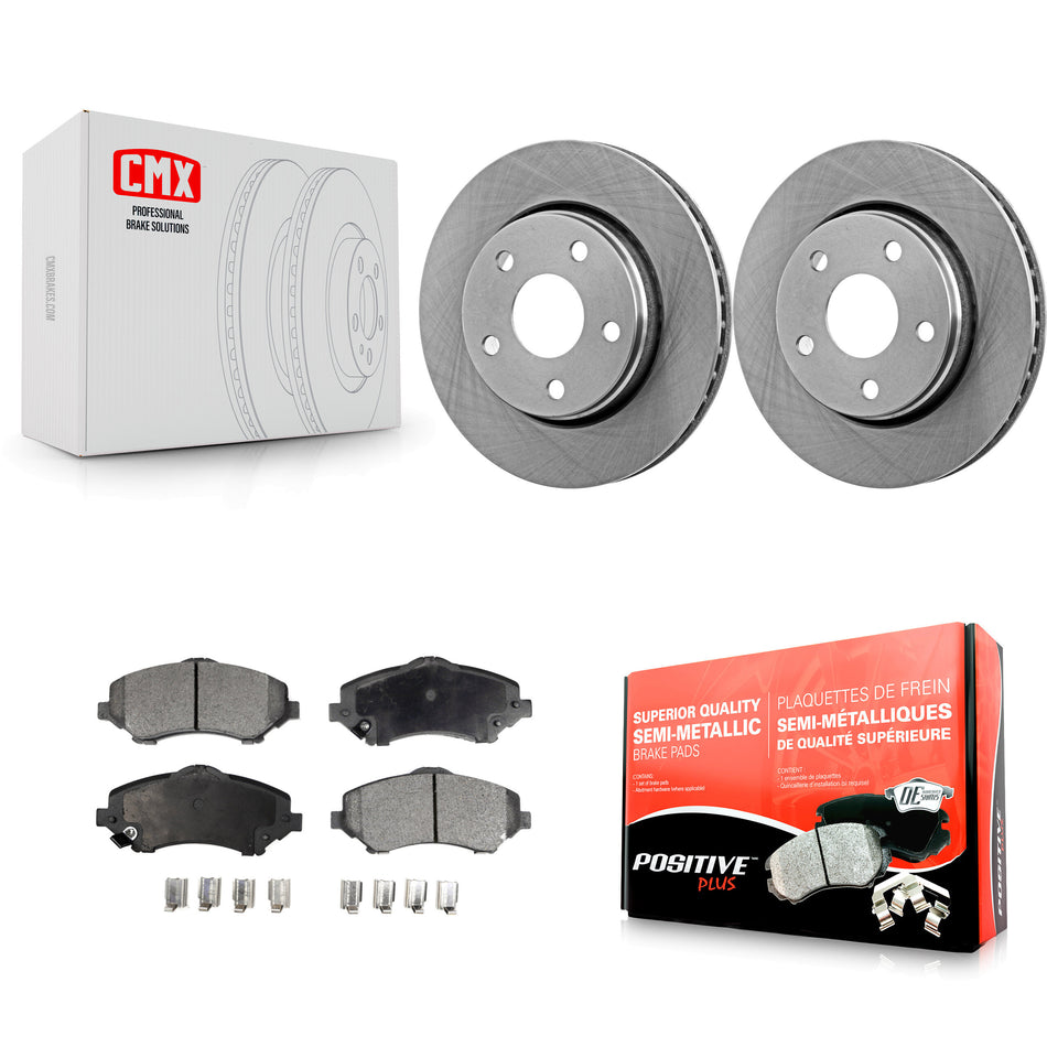Front Disc Brake Rotors And Semi-Metallic Pads Kit For Jeep Wrangler JK K8F-100225