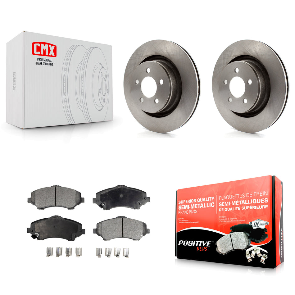 Front Disc Brake Rotors And Semi-Metallic Pads Kit For Jeep Liberty Dodge Nitro With 332mm Diameter Rotor K8F-100230