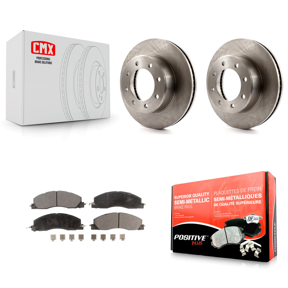 Front Disc Brake Rotors And Semi-Metallic Pads Kit For Ram 2500 3500 1500 Dodge K8F-100231