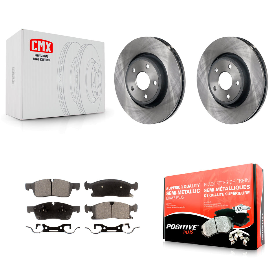 Front Disc Brake Rotors And Semi-Metallic Pads Kit For Jeep Grand Cherokee Dodge Durango WK K8F-100236