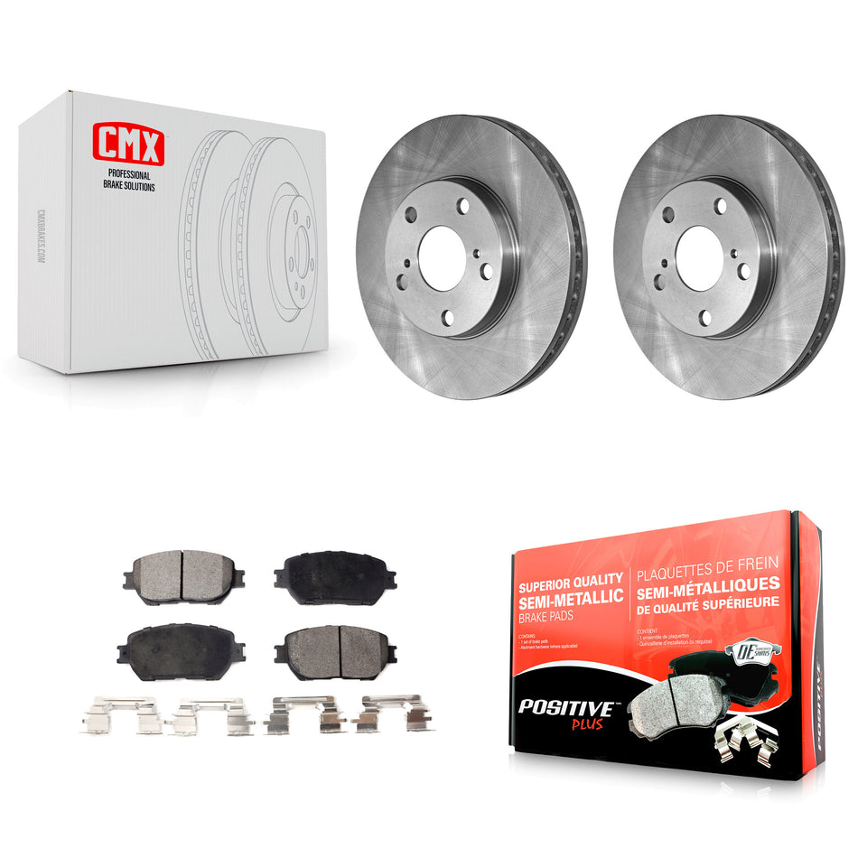 Front Disc Brake Rotors And Semi-Metallic Pads Kit For Toyota Camry K8F-100269