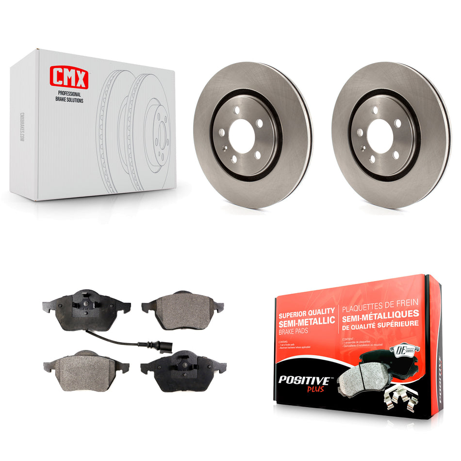 Front Disc Brake Rotors And Semi-Metallic Pads Kit For 1996 Volkswagen Passat 2.8L K8F-100273