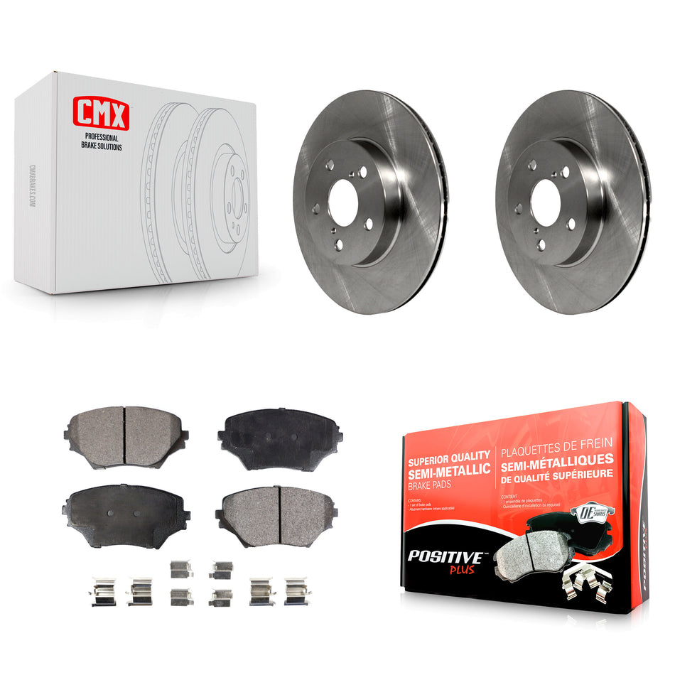 Front Disc Brake Rotors And Semi-Metallic Pads Kit For 2001-2003 Toyota RAV4 BATTERY EV (EV BEV) engine K8F-100289