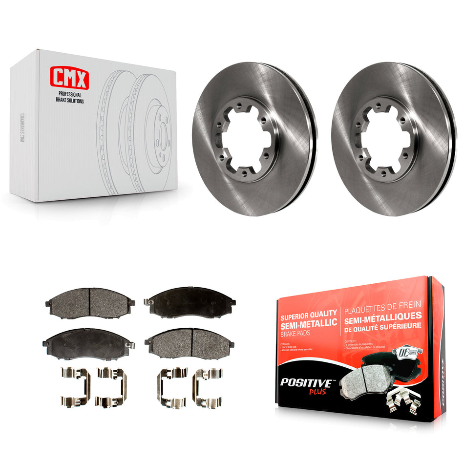 Front Disc Brake Rotors And Semi-Metallic Pads Kit For Nissan Xterra Frontier K8F-100290