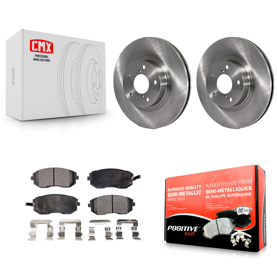 Front Disc Brake Rotors And Semi-Metallic Pads Kit For Subaru Impreza Legacy Saab 9-2X K8F-100294