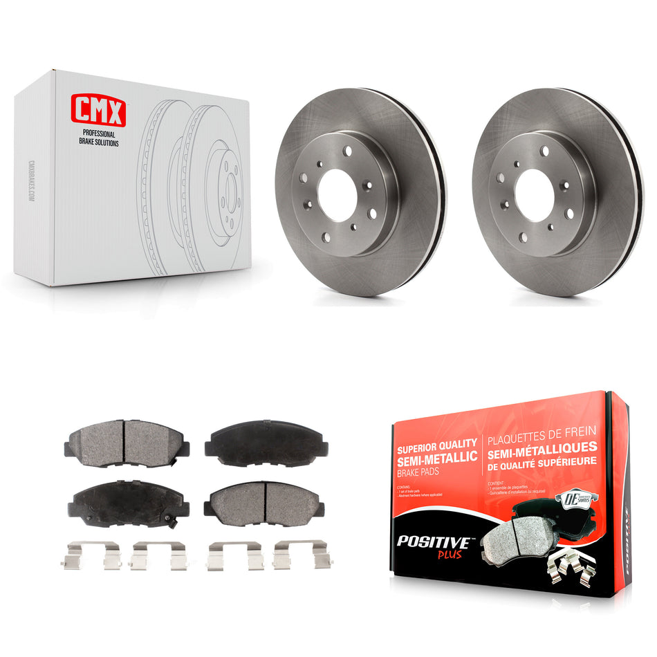 Front Disc Brake Rotors And Semi-Metallic Pads Kit For Honda Accord Acura CL K8F-100296