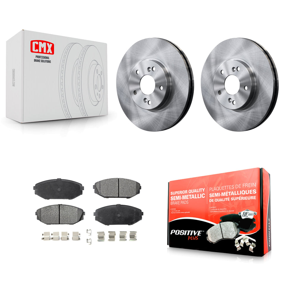 Front Disc Brake Rotors And Semi-Metallic Pads Kit For Honda Odyssey Acura MDX K8F-100316