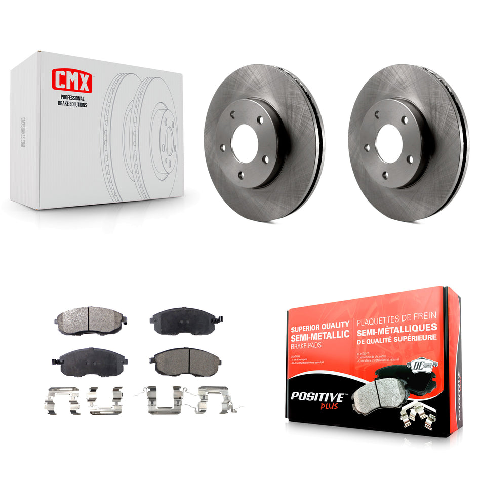 Front Disc Brake Rotors And Semi-Metallic Pads Kit For 2000-2001 Nissan Maxima Infiniti I30 INFINITI K8F-100332