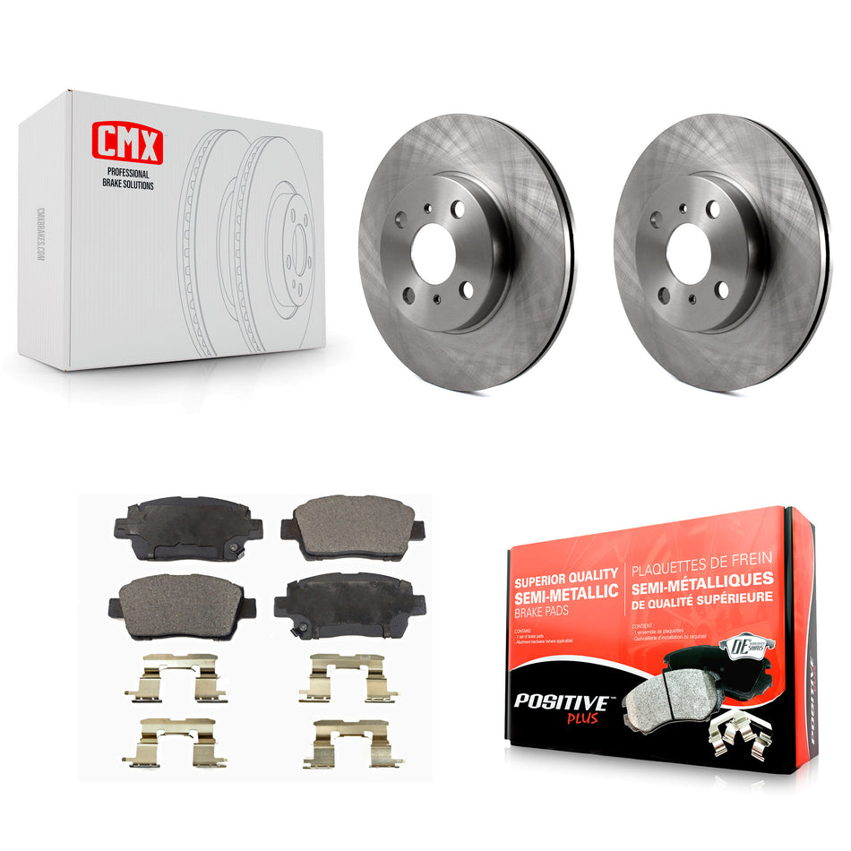 Front Disc Brake Rotors And Semi-Metallic Pads Kit For Toyota Echo MR2 Spyder K8F-100333