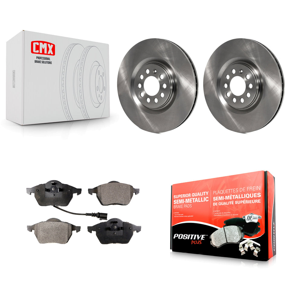 Front Disc Brake Rotors And Semi-Metallic Pads Kit For Volkswagen Jetta Audi Golf TT Quattro K8F-100340