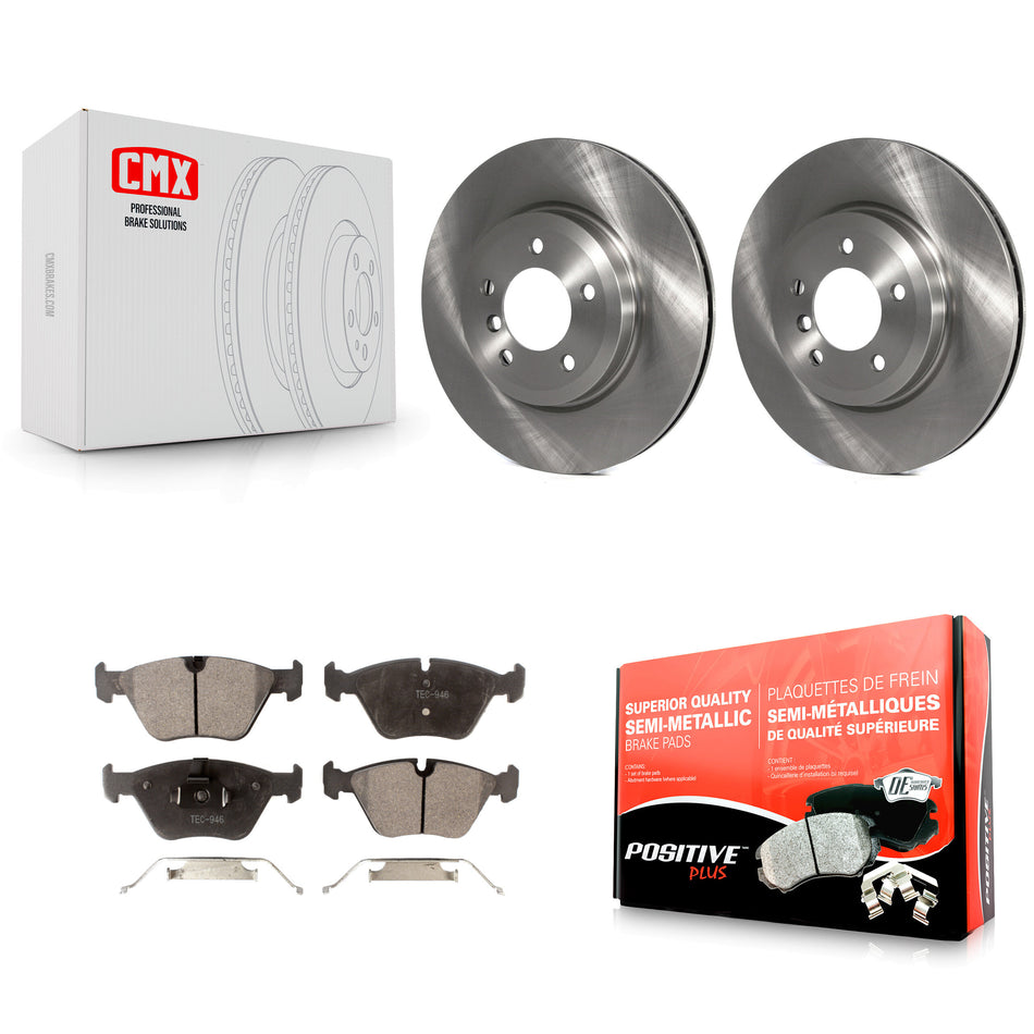 Front Disc Brake Rotors And Semi-Metallic Pads Kit For BMW 330Ci 330i Z4 330xi K8F-100374