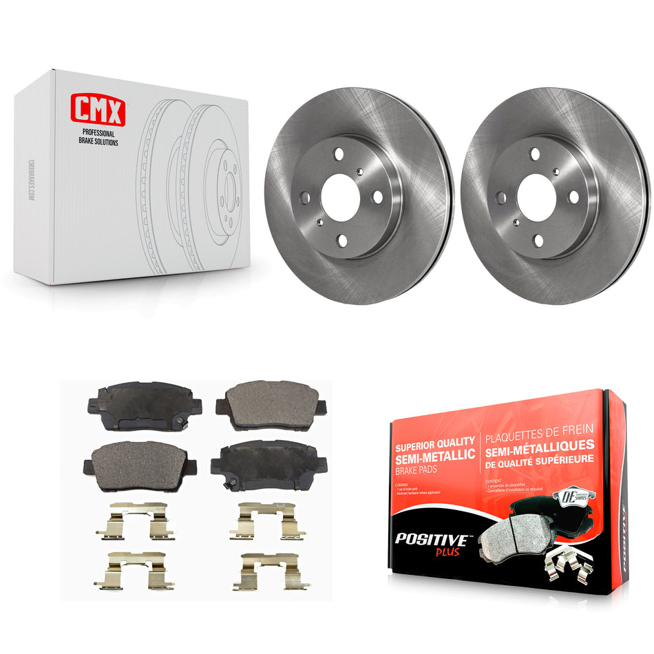Front Disc Brake Rotors And Semi-Metallic Pads Kit For 2004-2006 Scion xB xA K8F-100395