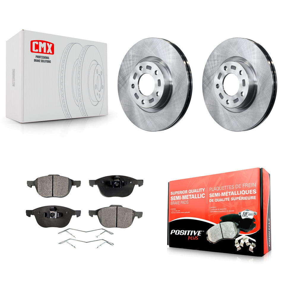 Front Disc Brake Rotors And Semi-Metallic Pads Kit For Mazda 3 5 Sport K8F-100407