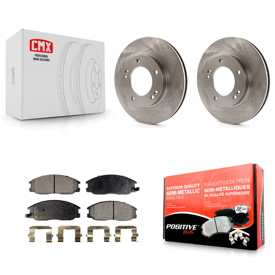 Front Disc Brake Rotors And Semi-Metallic Pads Kit For 2003-2006 Kia Sorento K8F-100419