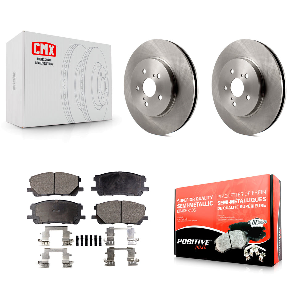 Front Disc Brake Rotors And Semi-Metallic Pads Kit For Lexus Toyota Highlander RX350 RX330 RX400h K8F-100423