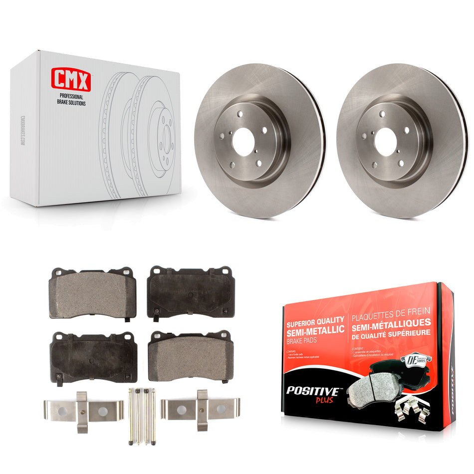 Front Disc Brake Rotors And Semi-Metallic Pads Kit For Subaru Impreza WRX STI K8F-100426