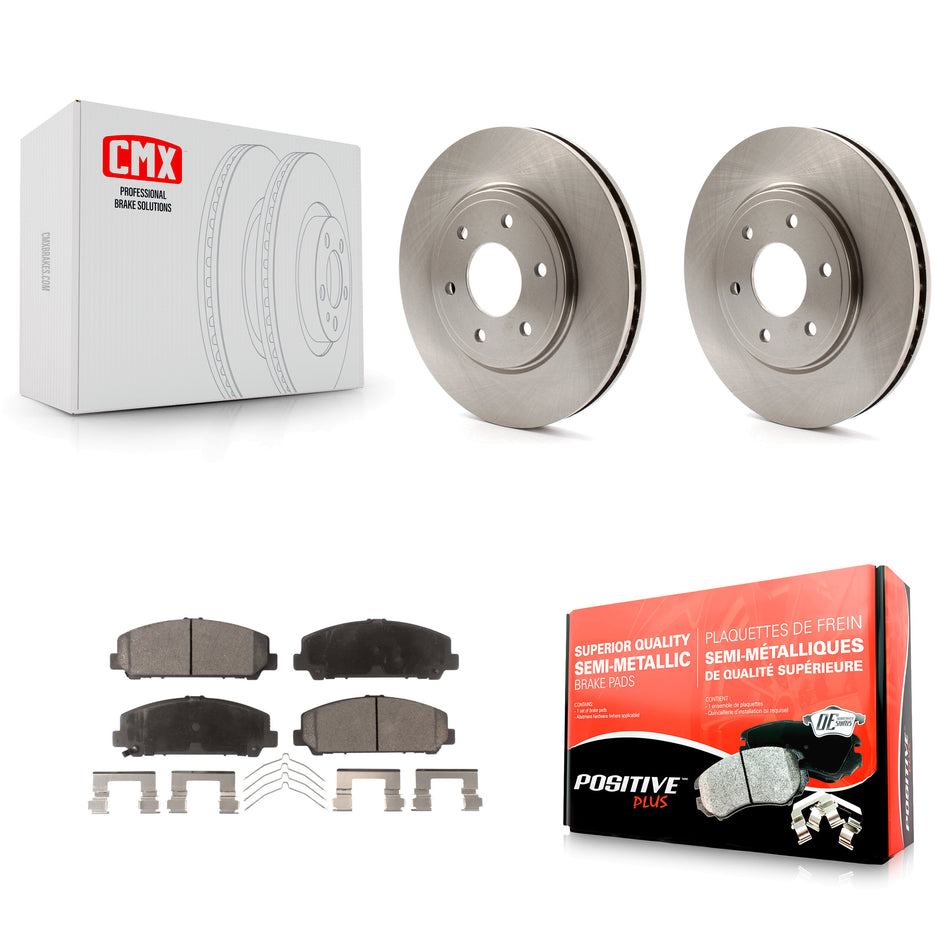 Front Disc Brake Rotors And Semi-Metallic Pads Kit For Suzuki Equator K8F-100430