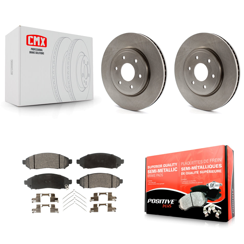 Front Disc Brake Rotors And Semi-Metallic Pads Kit For Nissan Frontier Pathfinder Xterra Suzuki Equator K8F-100431