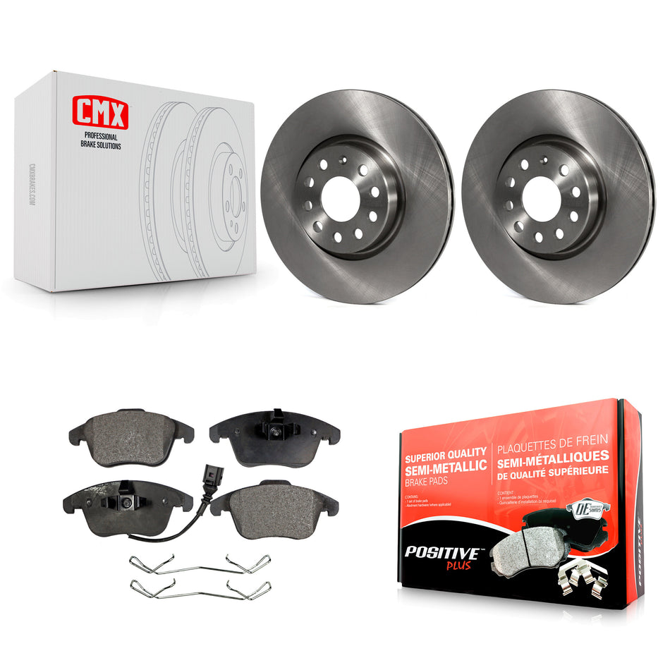 Front Disc Brake Rotors And Semi-Metallic Pads Kit For Volkswagen Passat Tiguan Audi Q3 Quattro Limited K8F-100436