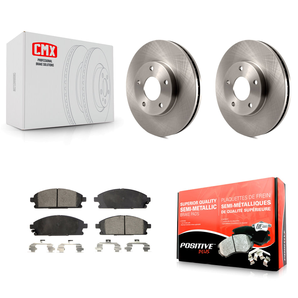 Front Disc Brake Rotors And Semi-Metallic Pads Kit For 2004-2006 Nissan X-Trail K8F-100439
