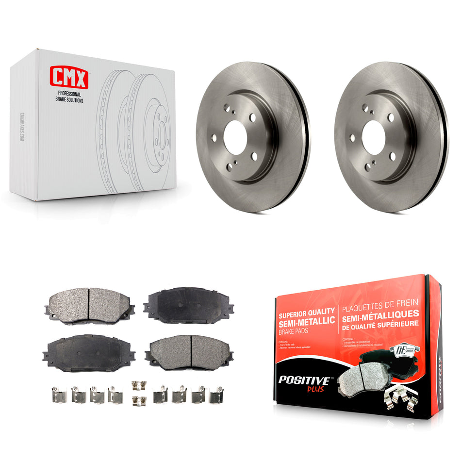 Front Disc Brake Rotors And Semi-Metallic Pads Kit For Toyota RAV4 Scion xB Prius V Lexus HS250h K8F-100469
