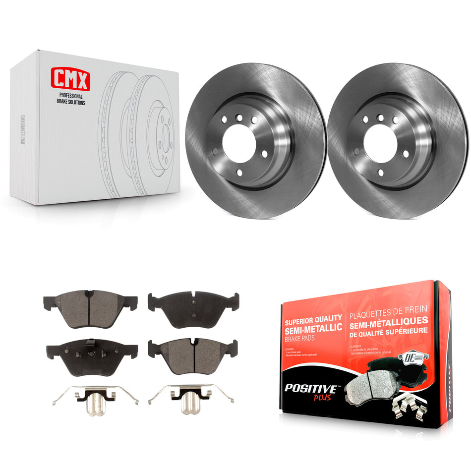 Front Disc Brake Rotors And Semi-Metallic Pads Kit For BMW 330i 330xi X1 K8F-100473