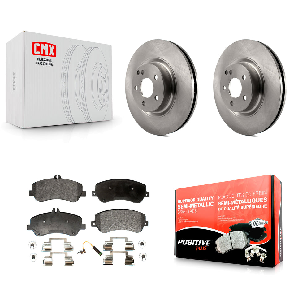 Front Disc Brake Rotors And Semi-Metallic Pads Kit For Mercedes-Benz GLK350 GLK250 K8F-100491
