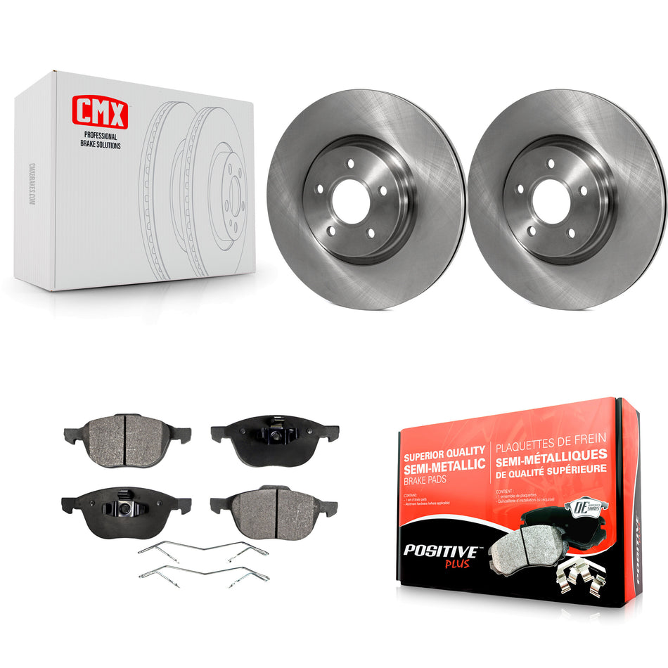 Front Disc Brake Rotors And Semi-Metallic Pads Kit For 2014 Ford Connect 104.8" wheel base K8F-100493