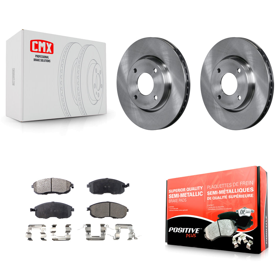 Front Disc Brake Rotors And Semi-Metallic Pads Kit For Nissan Sentra Versa Cube K8F-100497