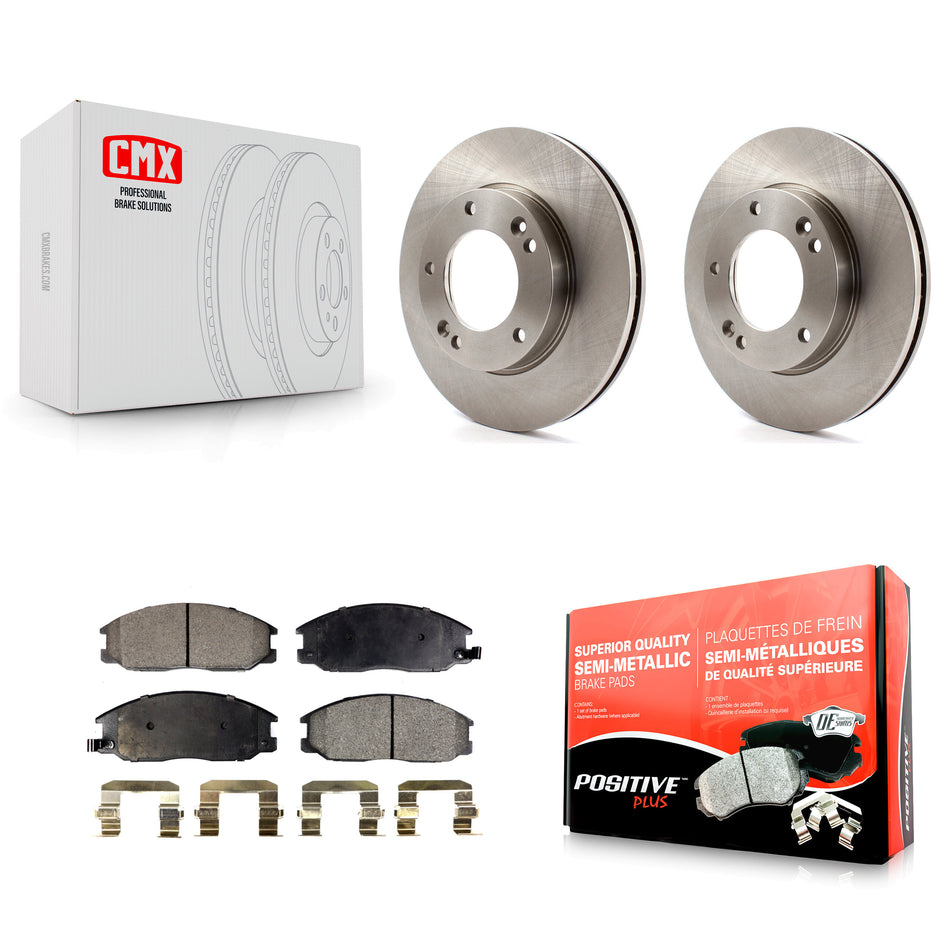 Front Disc Brake Rotors And Semi-Metallic Pads Kit For 2007-2009 Kia Sorento K8F-100508
