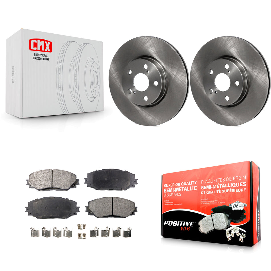 Front Disc Brake Rotors And Semi-Metallic Pads Kit For Toyota Corolla Scion xD Matrix Pontiac Vibe K8F-100514