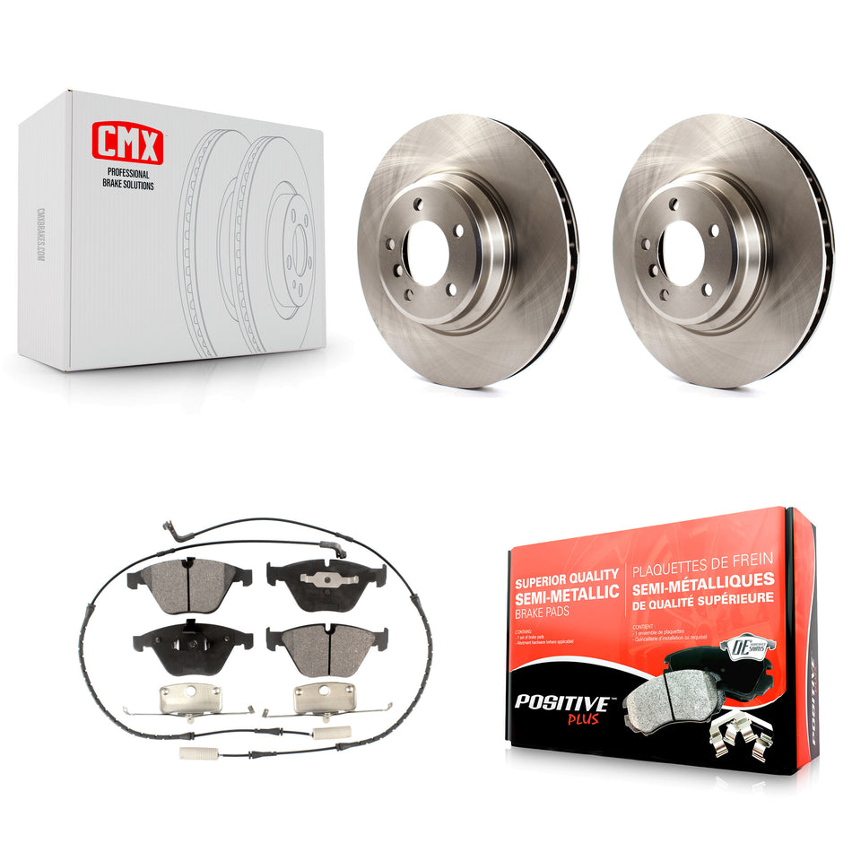 Front Disc Brake Rotors And Semi-Metallic Pads Kit For BMW 335i xDrive X1 335d 335xi 335is K8F-100525