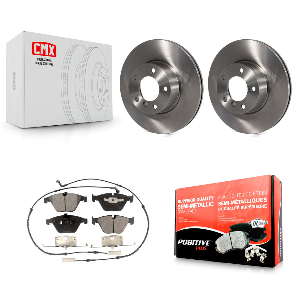 Front Disc Brake Rotors And Semi-Metallic Pads Kit For BMW 328i xDrive X1 328xi 323i K8F-100529