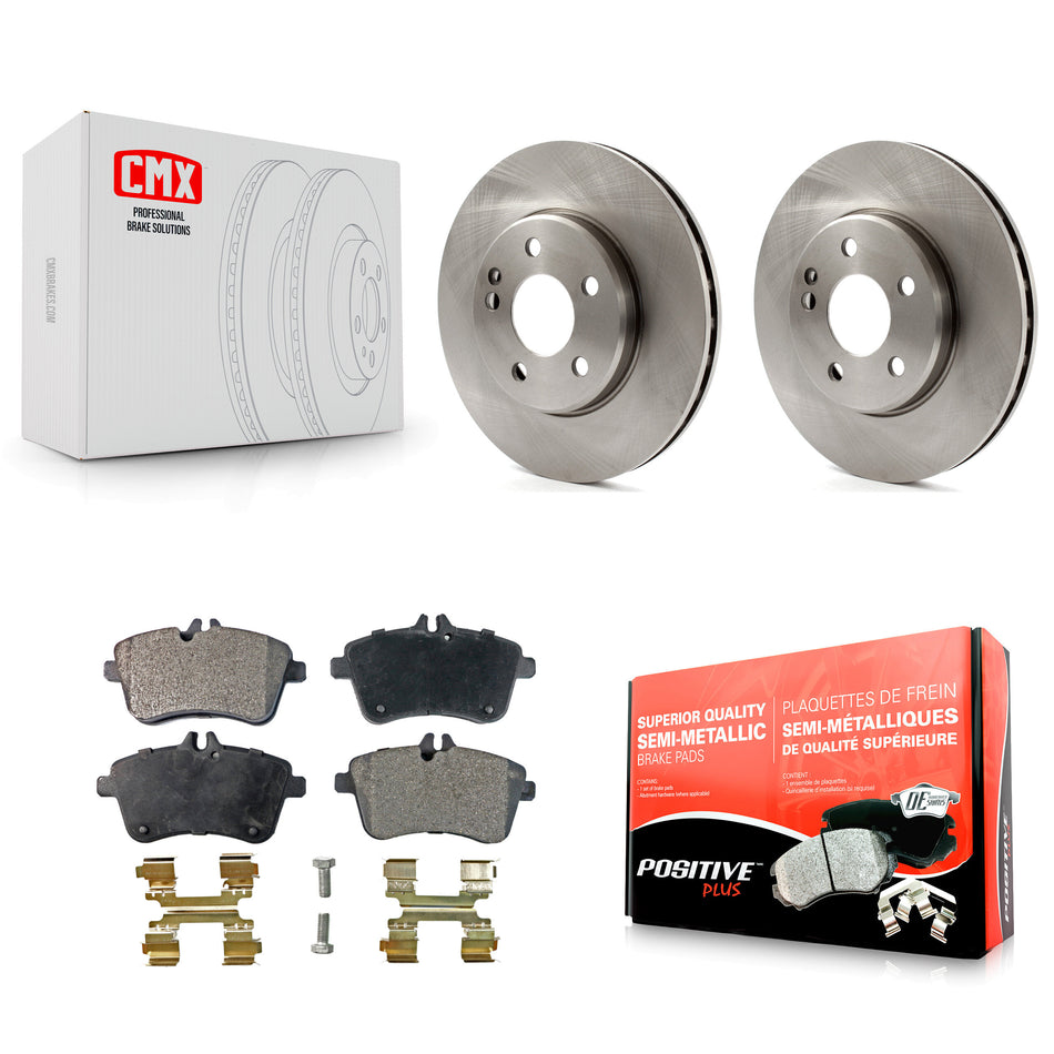 Front Disc Brake Rotors And Semi-Metallic Pads Kit For 2006-2011 Mercedes-Benz B200 K8F-100533